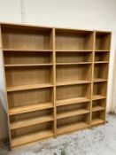 Three Ikea wall unit H200cm W80cm D28cm and W40cm
