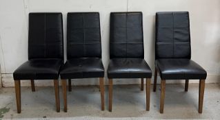 Four faux leather chair