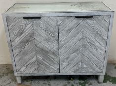Two door side cabinet H84cm W96cm D36cm