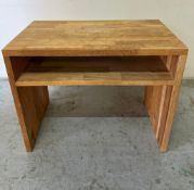 Oak side table with shelf under by Futon Company H40cm W50cm D29cm