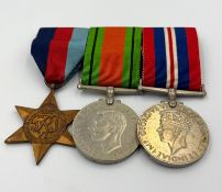 A WWII trio of medals: 1939-45 Star, Defence Medal and War Medal 1939-1945