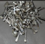 A quantity of silverplate and white metal flatware, various styles