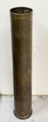 Large brass artillery shell casing H79cm