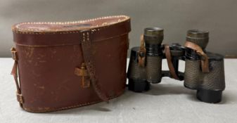 A pair of German military 6 x 30 binoculars