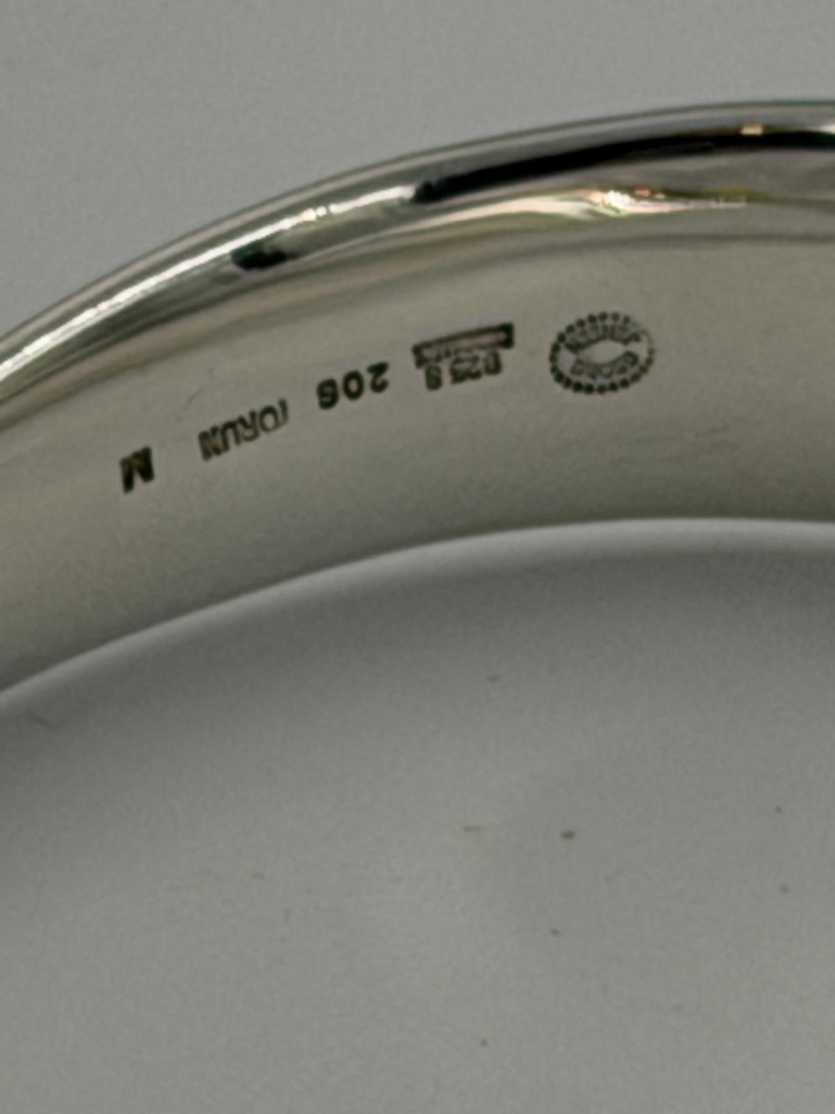 A Georg Jensen silver bangle, with twisted design approximate weight 53g and approximate width 76mm - Image 2 of 3