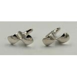 A pair of abstract Georg Jensen Silver cuff links