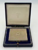 A silver compact by W H Manton Ltd Birmingham 1966, a gift from Queen Elizabeth, The Queen Mother to