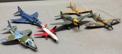 A selection of Diecast model aeroplanes, various makers, including Dinky