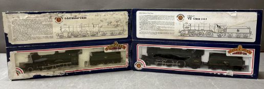 Two Bachmann OO gauge engines with tenders, Gresley V2 Class and a Manor Class