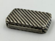 A silver snuff box, engraved to interior, approximate weight 57g and hallmarked for London 1892 by