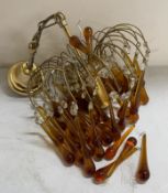 A Murano Mid Century teardrop glass ceiling lamp
