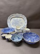 A Chinese blue and white pierced plate, marked for Qianlong period.