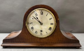 An oak cased Napoleon's hat clock