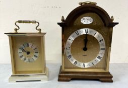 A Tempus Fugit mantel clock and Kienzle Quartz carriage clock