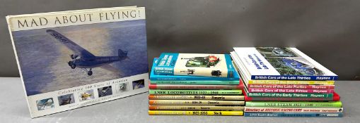 A selection of vehicle-themed books about trains, planes and cars