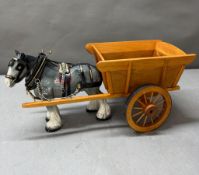 China cart horse and wooden cart