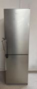 A Kenwood brushed steel effect fridge freezer. Height 187cm and 58x62cm
