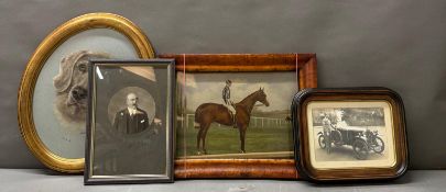 A selection of framed pictures, photographs and prints with various subjects