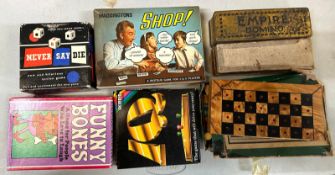 A collection of board games and jigsaw puzzles