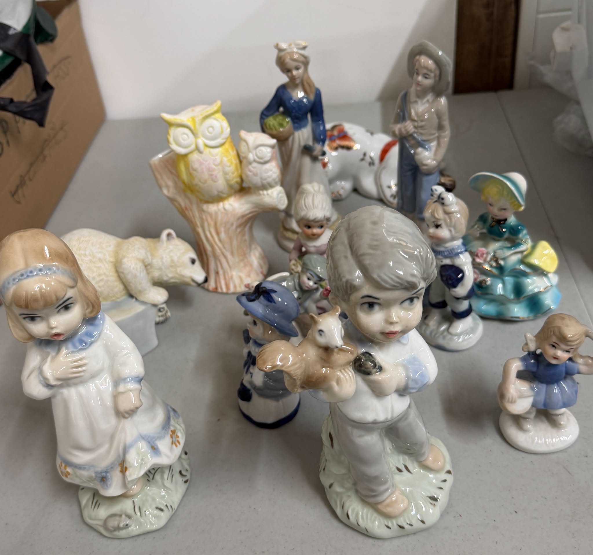 A selection of china figures