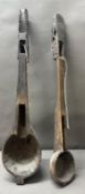 Two wooden Nepalese carved lutes AF