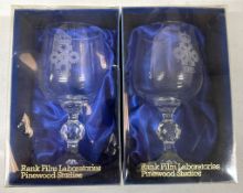 A pair of 1985 rank film laboratories presentation glasses