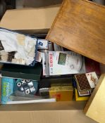 A large selection of games, cards and bridge set