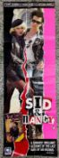 A six pistols Sid and Nancy door panel film poster together with an accompanying paperback book