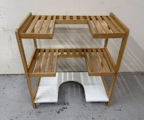 A contemporary pine under sink storage unit H65cm W60cm D35cm