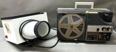 A Kopykave 300xl art projector and a vintage Bell and Howell movie projector