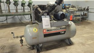 Ingersoll Rand 10-HP T30 Model 2545 Horizontal Tank Mounted Air Compressor, S/N: 4028383; 80-