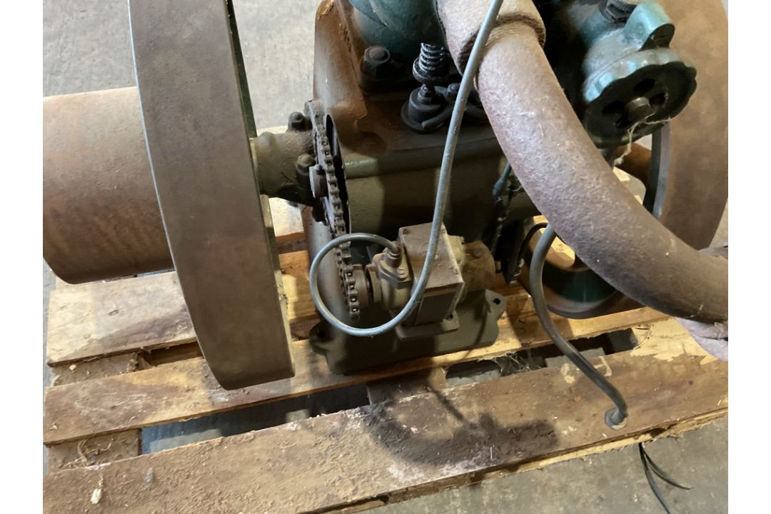 R.A Lister Vintage Stationary Engine c/w Cart, Fly Wheel etc - Image 4 of 12