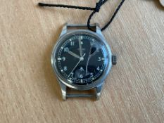V.Rare Smiths W10 British Army Service Watch, Sn°5869, Date 1968, Glass Cracked, from MOD