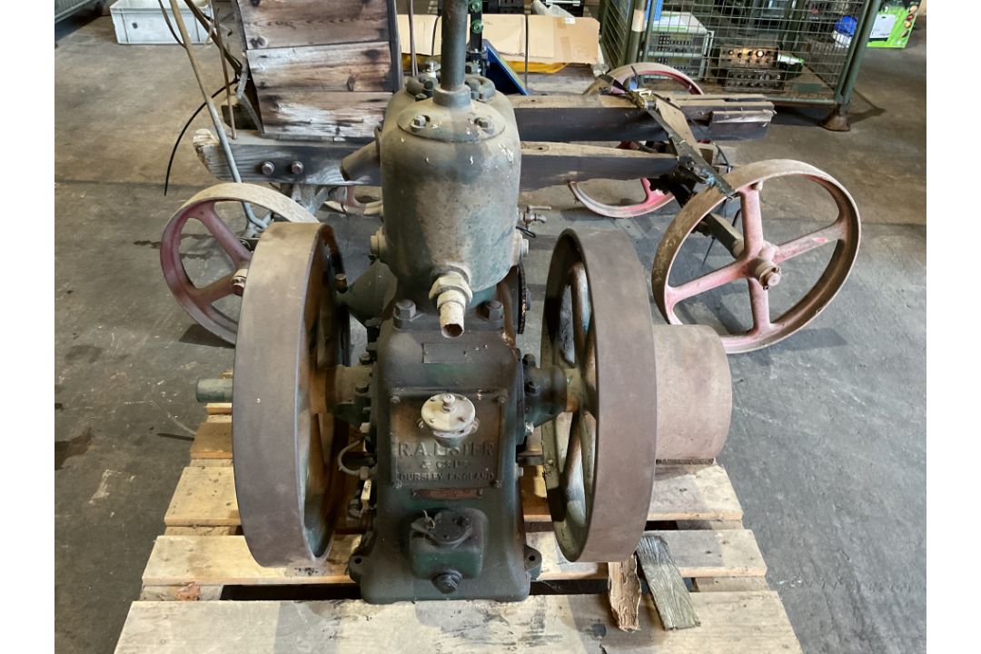 R.A Lister Vintage Stationary Engine c/w Cart, Fly Wheel etc - Image 1 of 12