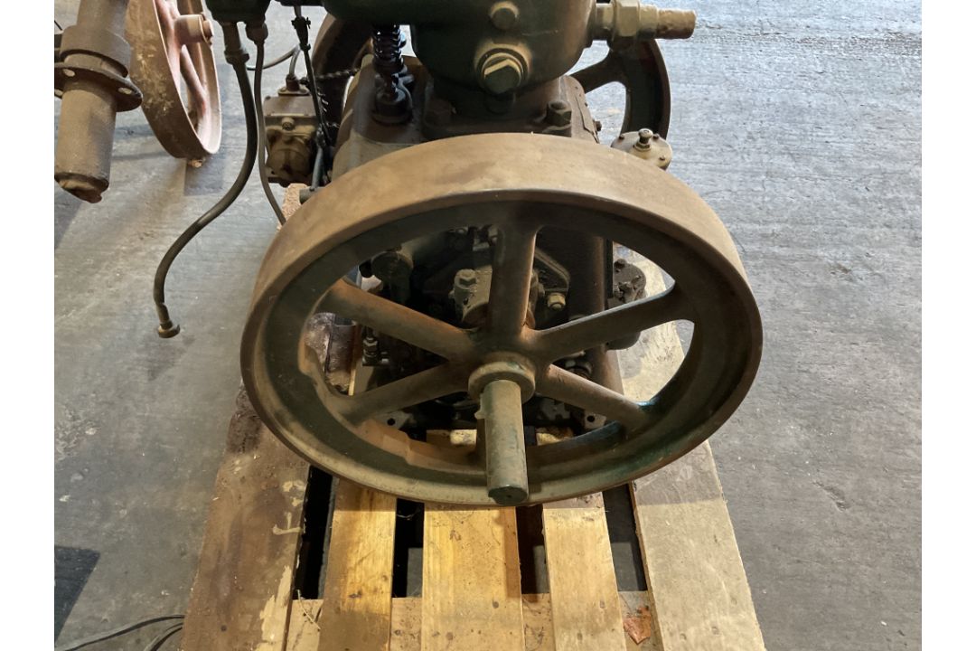 R.A Lister Vintage Stationary Engine c/w Cart, Fly Wheel etc - Image 6 of 12