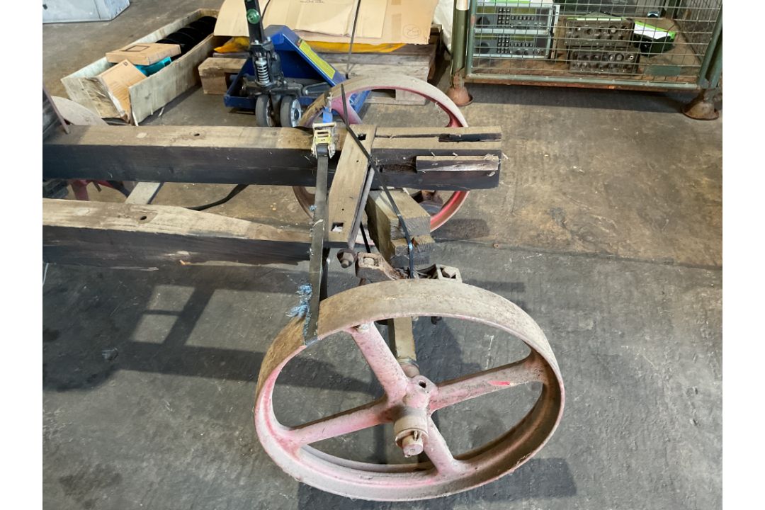 R.A Lister Vintage Stationary Engine c/w Cart, Fly Wheel etc - Image 9 of 12