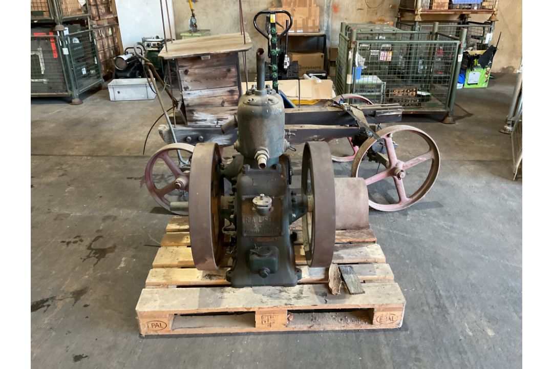 R.A Lister Vintage Stationary Engine c/w Cart, Fly Wheel etc - Image 12 of 12