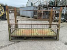 Heavy Duty MOD Steel Stacking Stillage with Removable Sides, 2 Hinged Sides for Easy Access