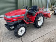 Yanmar Ke-4 4x4 Diesel Compact Tractor, 915 Hours c/w Yanmar Rotavator