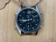 Seiko Gen 1 Pilots Chrono RAF Harrier Force Issue, Nato Marks, Date 1990, *Small Chip in Glass*