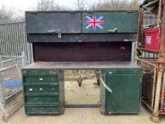 Workshop Steel Bench Unit c/w Cupboards and Draws, from MOD