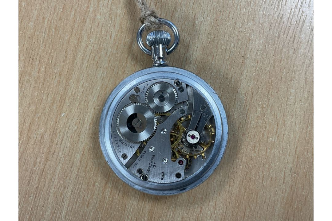 Very Rare Waltham 9 Jewel Non-Lum 0552 Royal Navy Deck Watch Issued to Nuclear Submarines, Sn° 9286 - Image 4 of 6