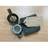 Stanley London British Army Prismatic Compass c/w Pouch, from MOD
