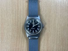 New Unissued CWC British Army W10 Service Watch Water Resistant to 5ATM, Nato Marks, Date 2006