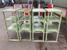 4x Aluminium Parts Racks, from MOD