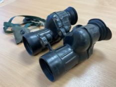 1x Pair of British Army Avimo 7x42 L12A1 Self Focusing Binos c/w Filters, Date 1980, from MOD