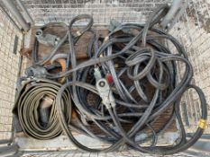 1x Stillage of Nato Jump Start Cables and some Extra Long FV 432 Recovery Steel Rope, from MOD.