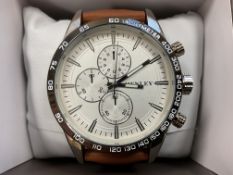 New Unused Henley Wrist Watch in Original Case with Leather Strap