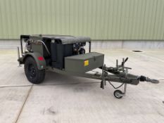 Ex Reserve 2 x Karcher Self Contained Diesel Hot / Cold Pressure Washers on 2 Wheel Trailer from MOD