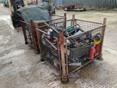 2x Stillages of Vehicle Spares, Tools, New Large Canvas Sheets, CES Etc, from MOD.